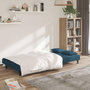 Voir la diapositive 3 : VIDAXL Canape-lit a 2 places avec deux oreillers bleu velours