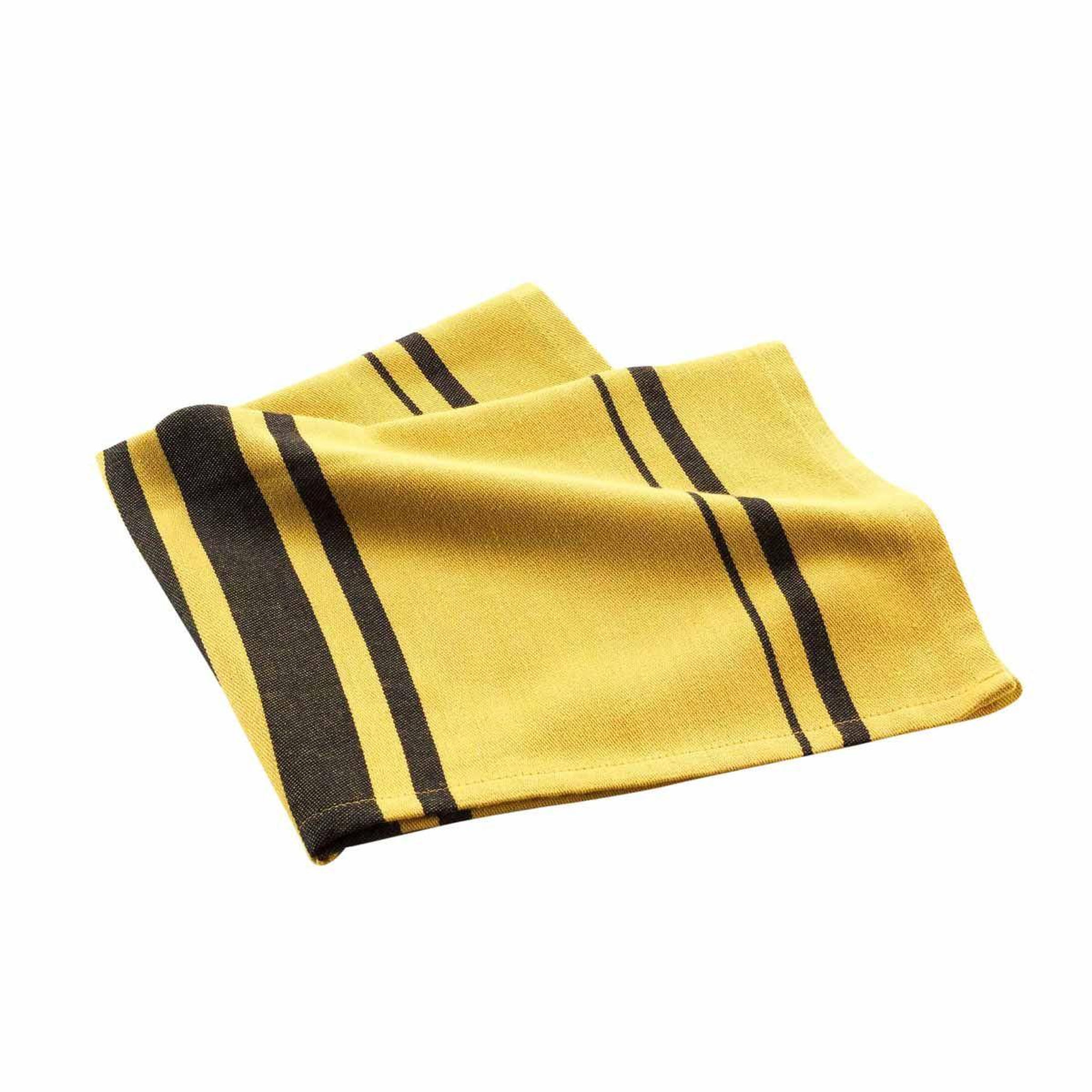 Douceur d'Intérieur Torchon en coton tissé  comptoir  50x70cm jaune