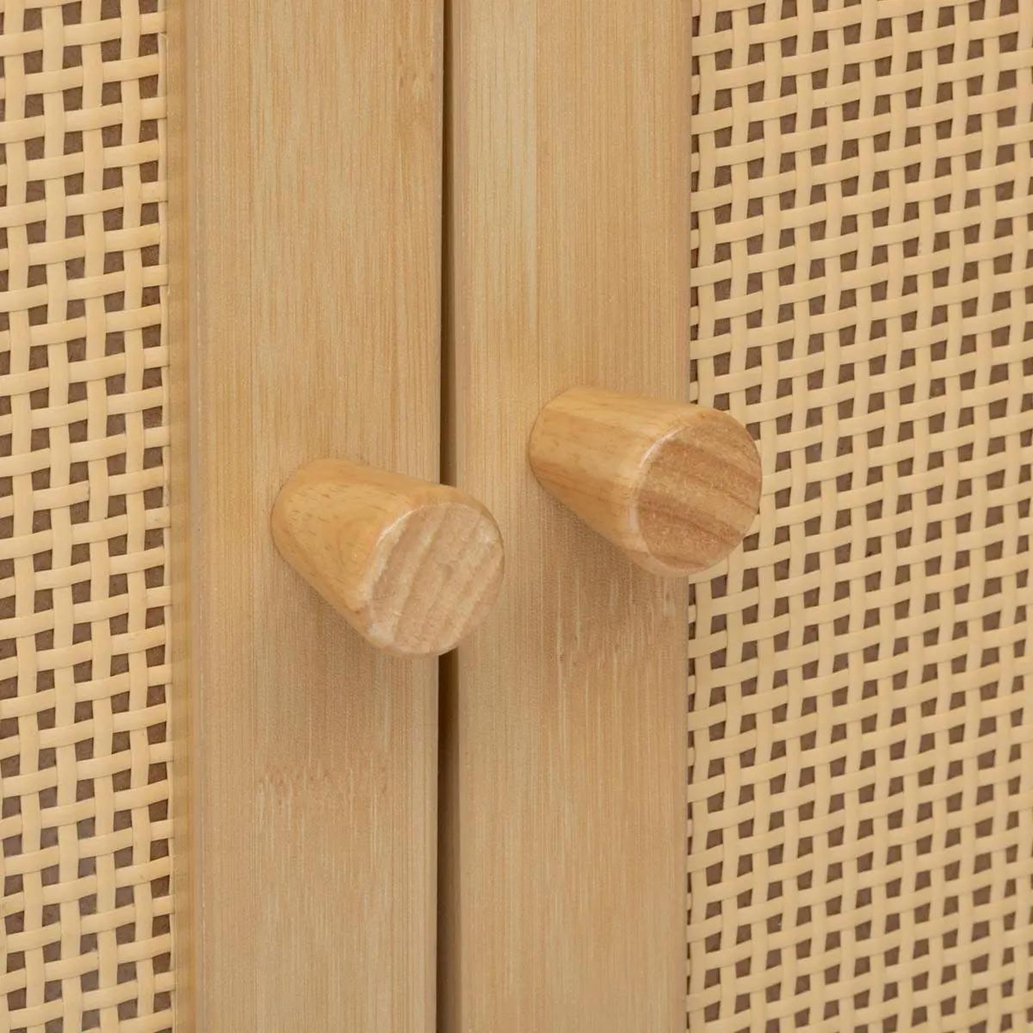 Voir la diapositive 6 : FIVE Meuble sous lavabo  cane  80cm naturel