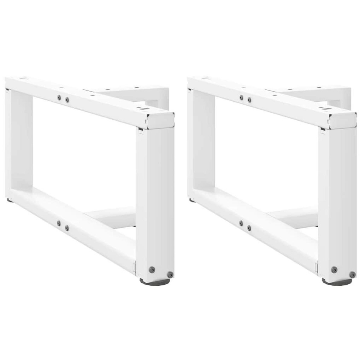 VIDAXL Pieds de table basse en forme de T 2 pcs blanc 60x25x(30-31) cm