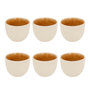 Voir la diapositive 1 : SECRET DE GOURMET Lot de 6 Tasses à Café en Faïence  Wonja  10cl Ocre