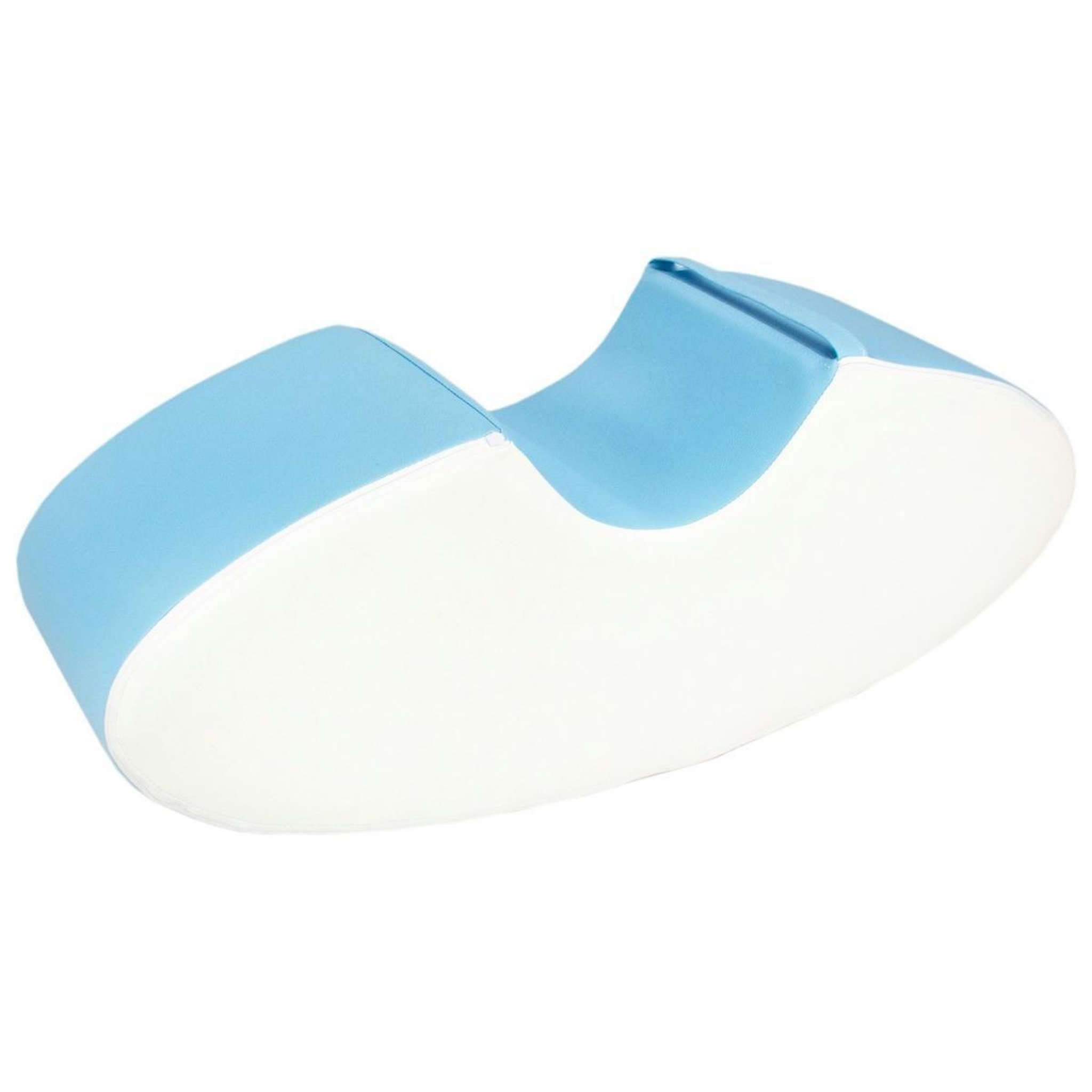 Voir la diapositive 2 : VELINDA Balancelle à bascule Bean Rocker — blanc, bleu clair, gris