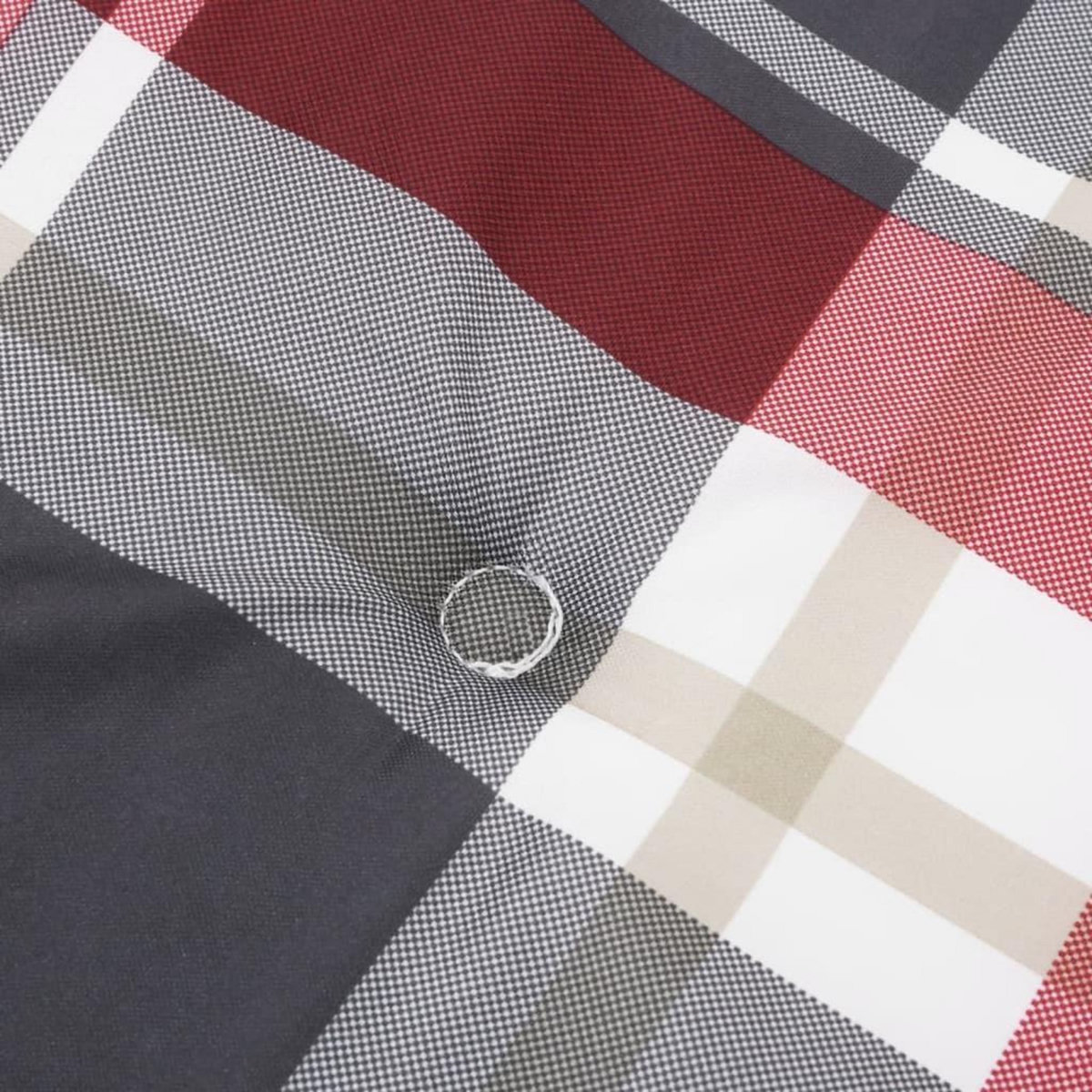 VIDAXL Coussin de banc de jardin motif a carreaux rouges 150x50x3 cm