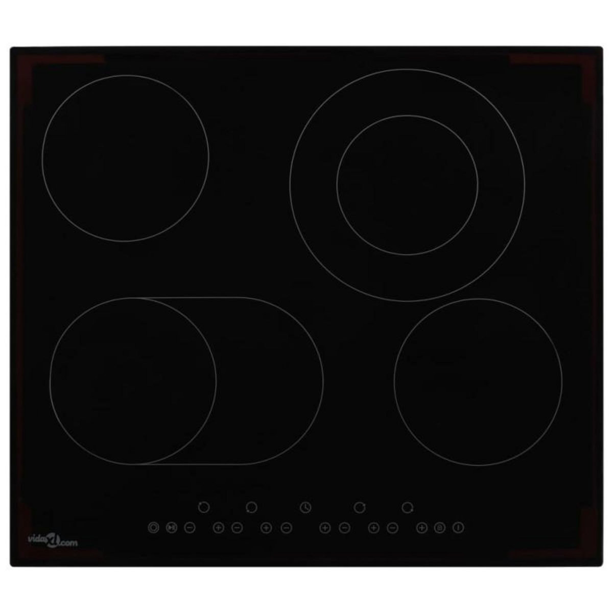 VIDAXL Plaque de cuisson Céramique 4 brûleurs Contrôle tactile 6600 W