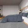 Voir la diapositive 4 : VIDAXL Ensemble de housse de couette Anthracite 140x200 cm Microfibre