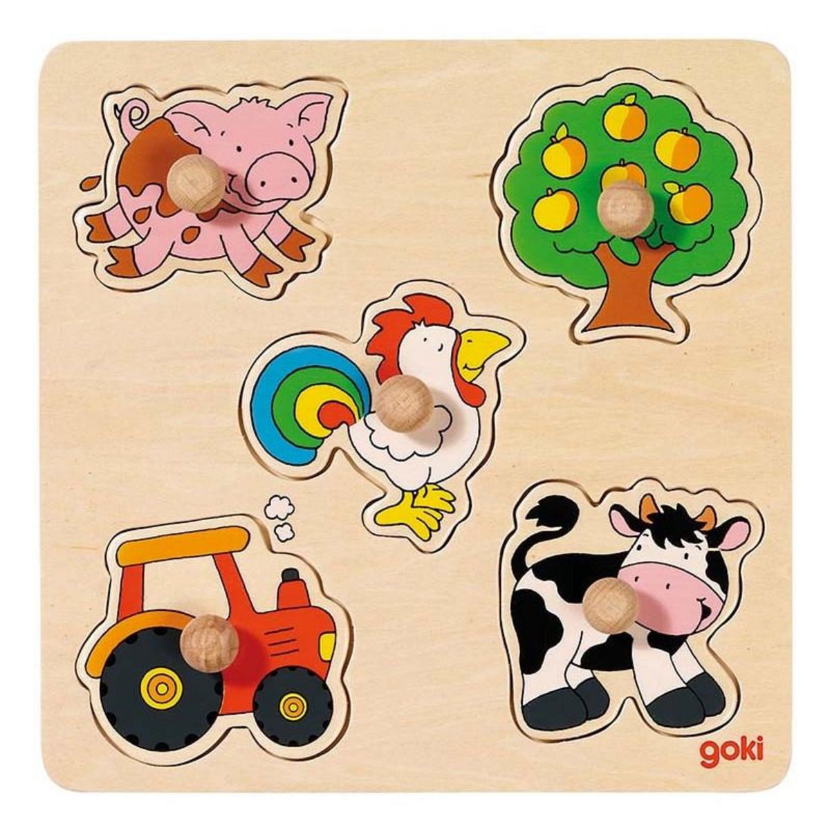 Goki GOKI Puzzle à encastrements fermier