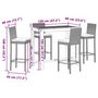 Voir la diapositive 6 : VIDAXL Ensemble de bar de jardin 5 pcs noir bois massif acacia rotin