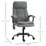 Voir la diapositive 3 : VINSETTO Vinsetto Fauteuil bureau manager massant pivotant hauteur réglable tissu lin gris
