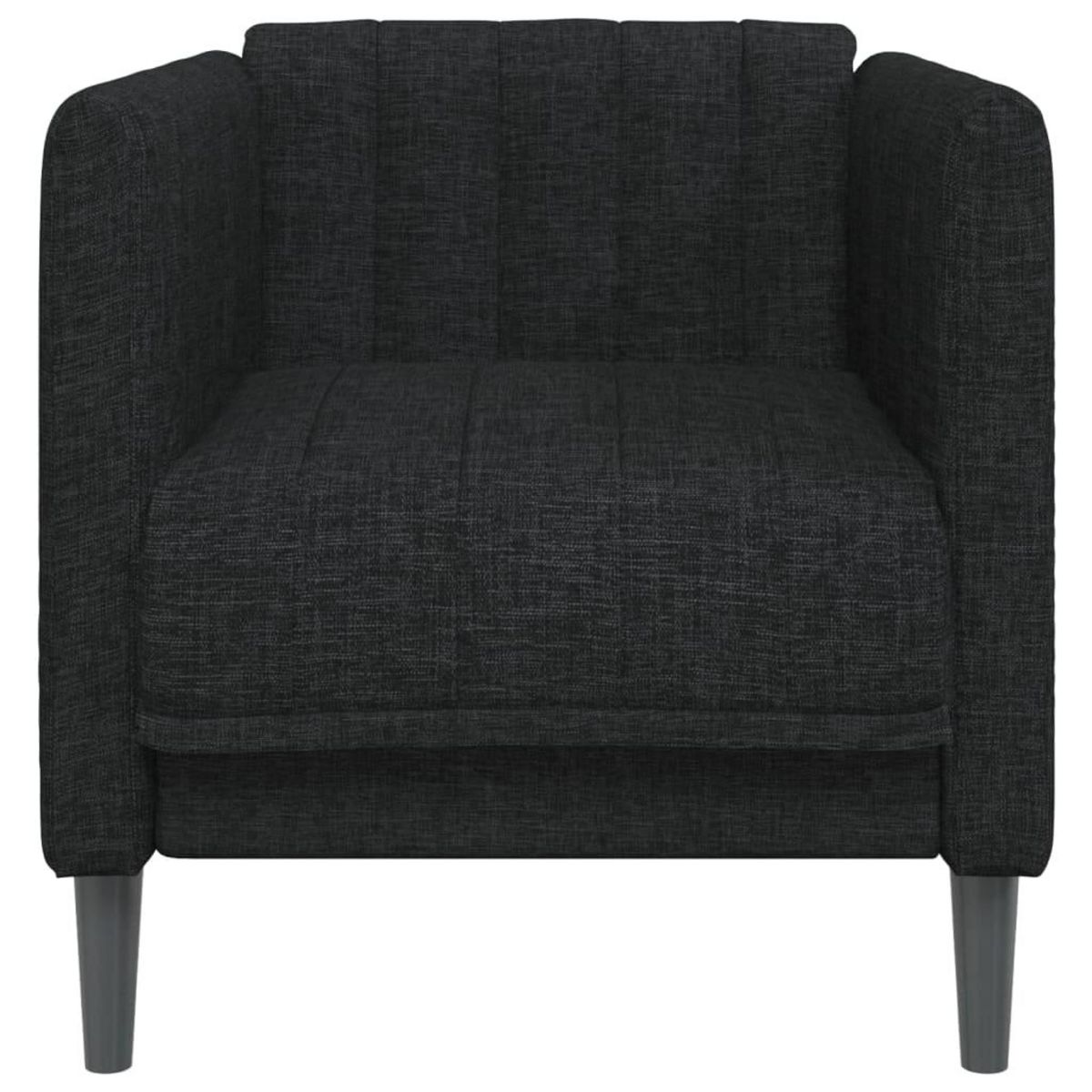 VIDAXL Fauteuil noir tissu