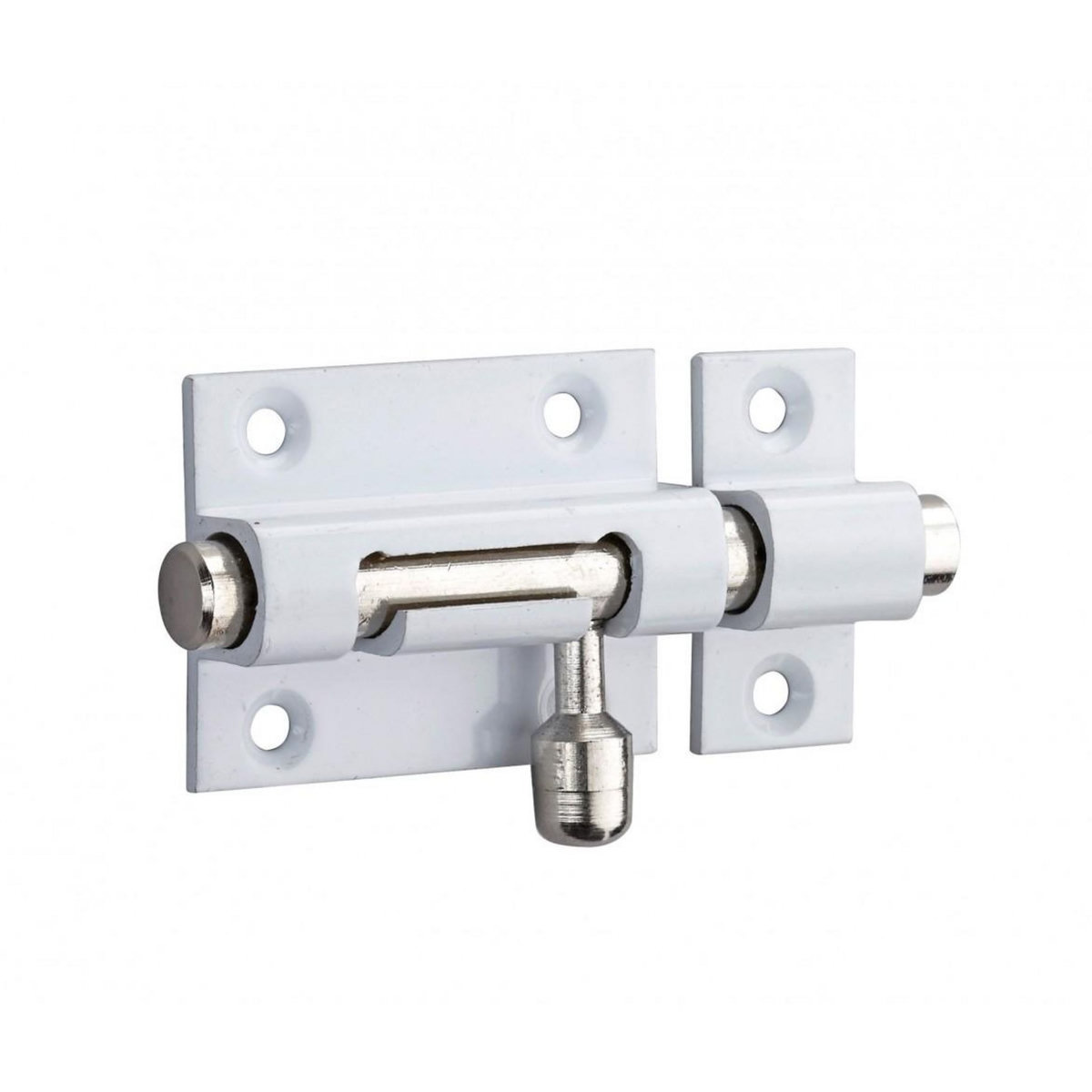 THIRARD Targette à pêne rond THIRARD, laiton laqué blanc