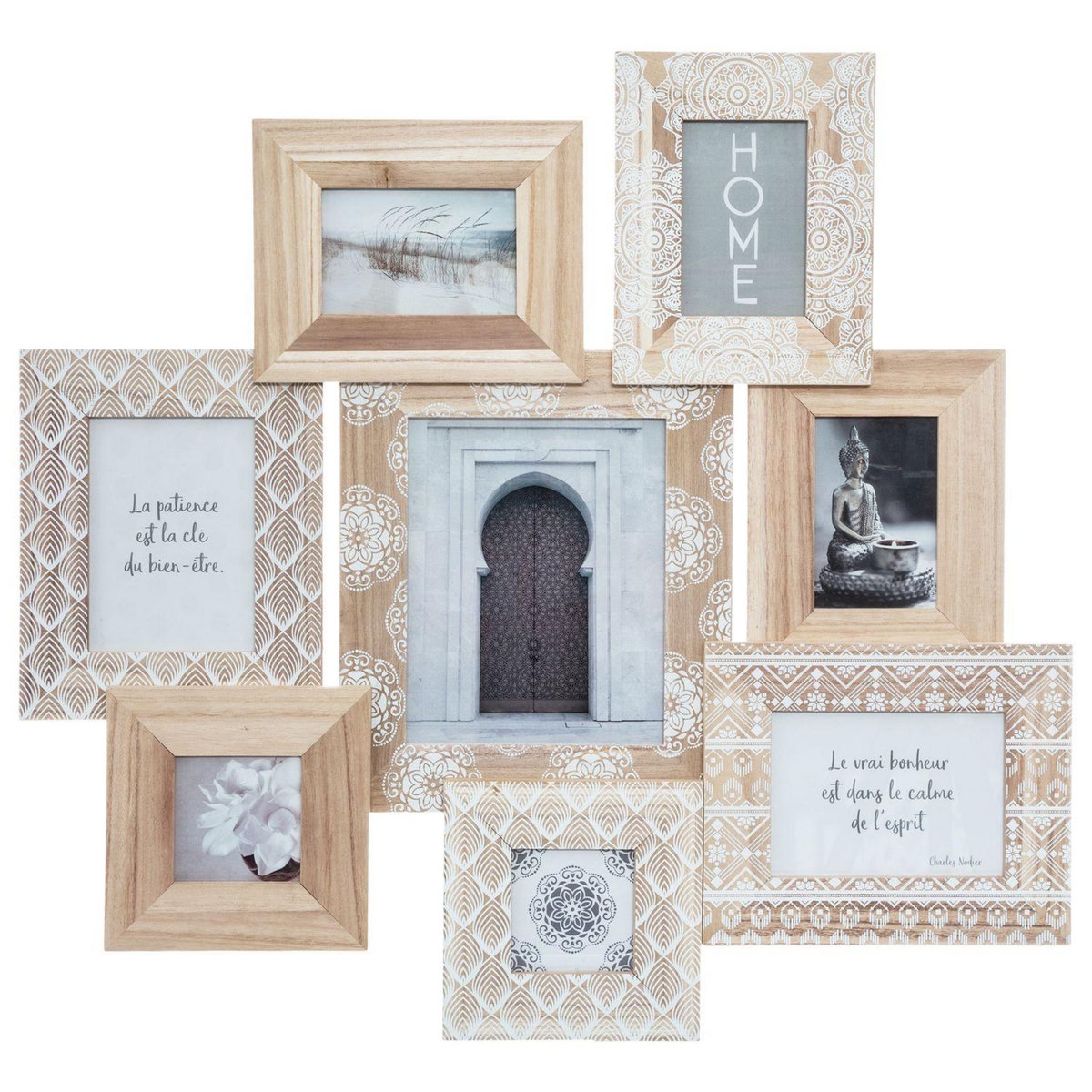 ATMOSPHERA Pêle-mêle ethnique Moly - 8 Photos - Marron