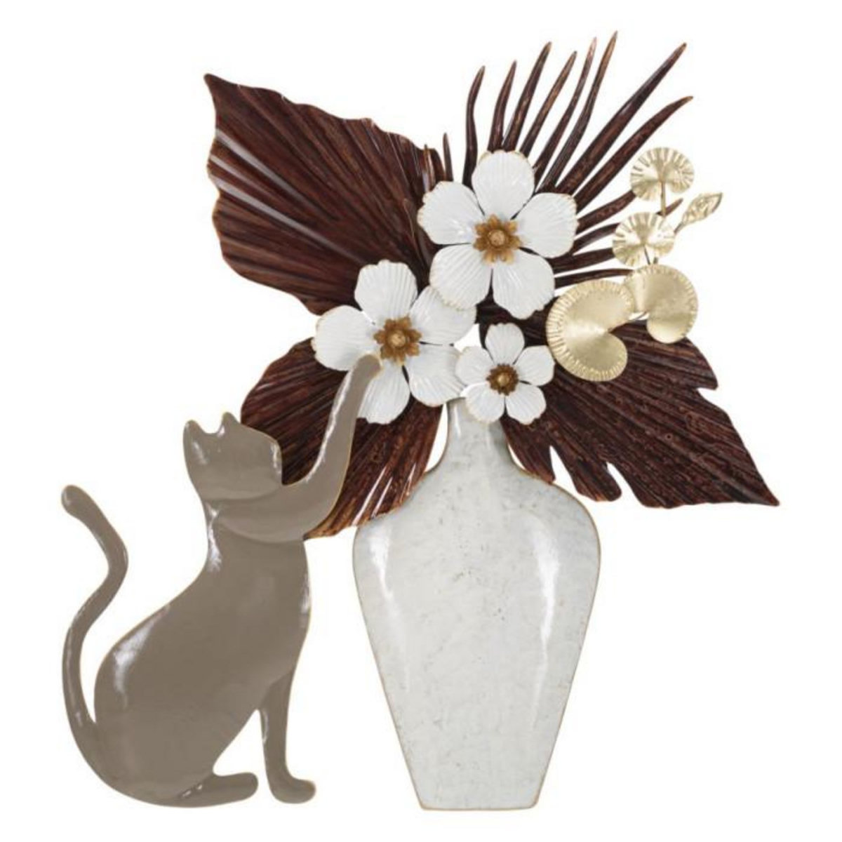 Paris Prix Décoration Murale en Métal  Chat  59cm Multicolore