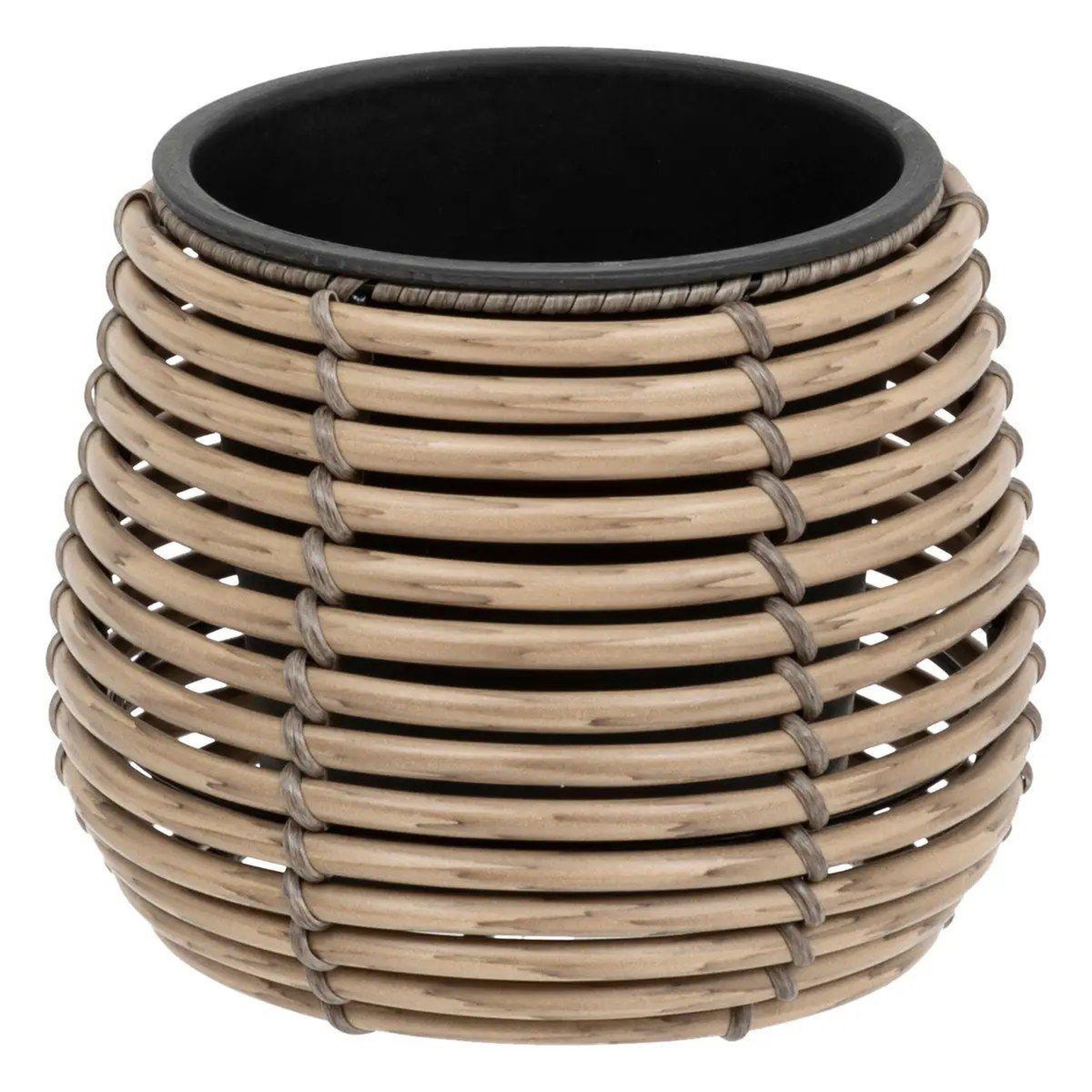 Voir la diapositive 4 : ATMOSPHERA Lot de 3 cache-pots  cam  34cm beige