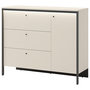 Voir la diapositive 2 : BEST MOBILIER Kimi - commode 3 tiroirs et 1 porte - led inclus
