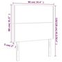 Voir la diapositive 6 : VIDAXL Tetes de lit 2 pcs Creme 90x5x78/88 cm Similicuir