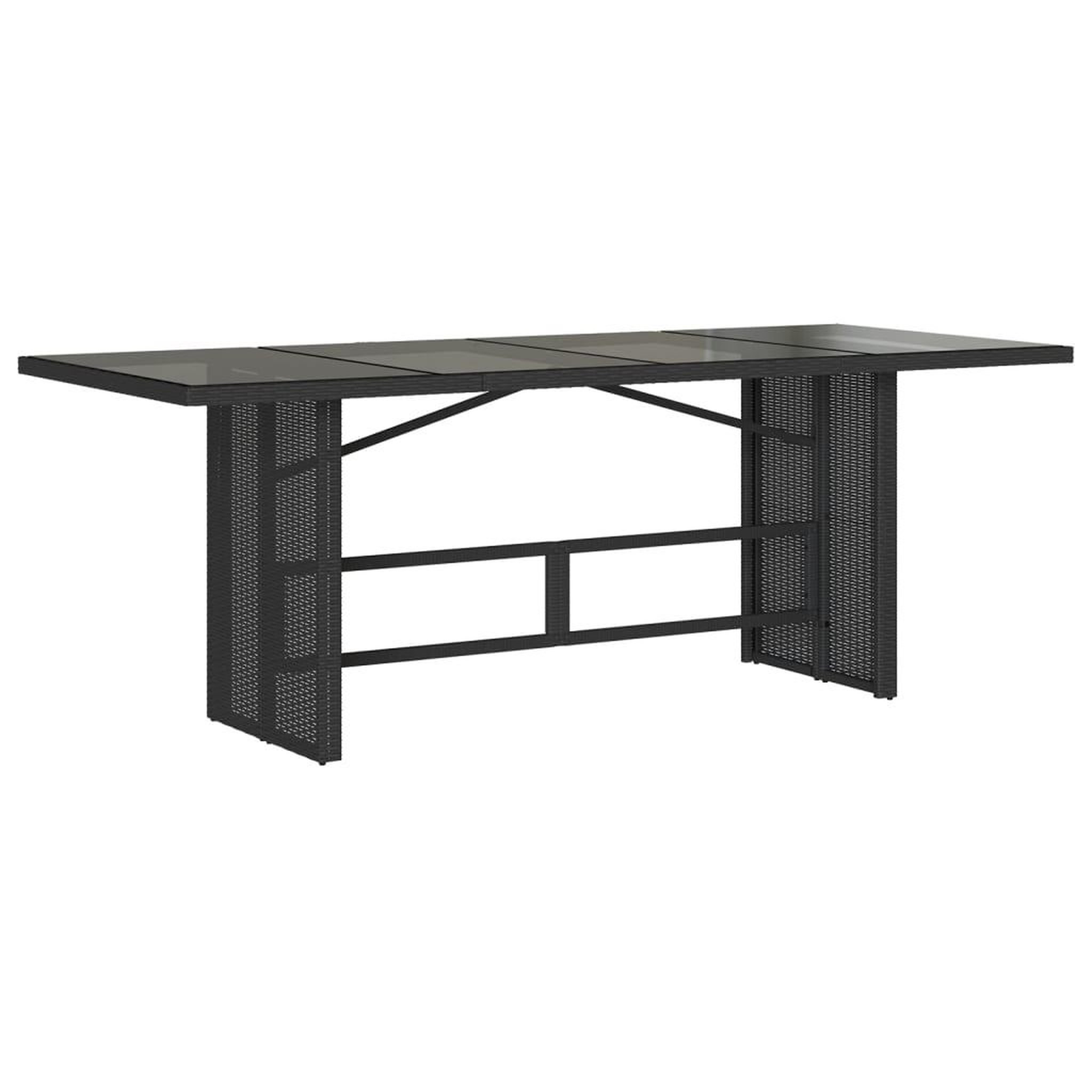 Voir la diapositive 5 : VIDAXL Ensemble a manger de jardin 9pcs coussins noir resine tressee