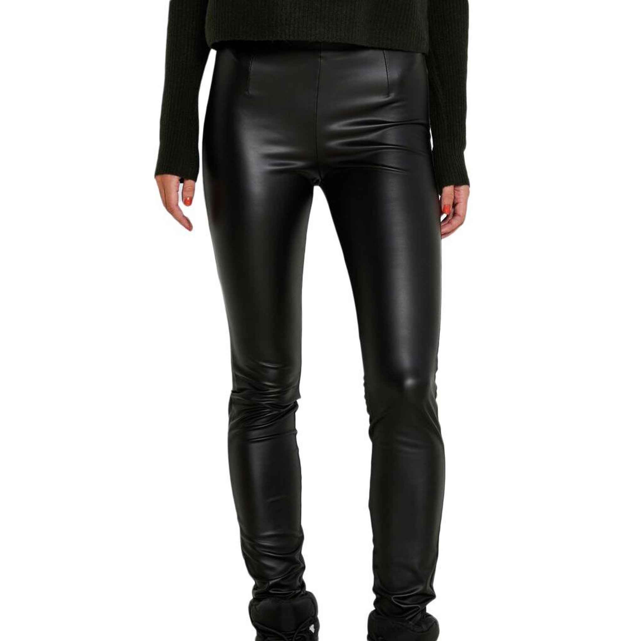 NOISY MAY Pantalon simili cuir noir femme noisy may coated. Coloris disponibles : Noir
