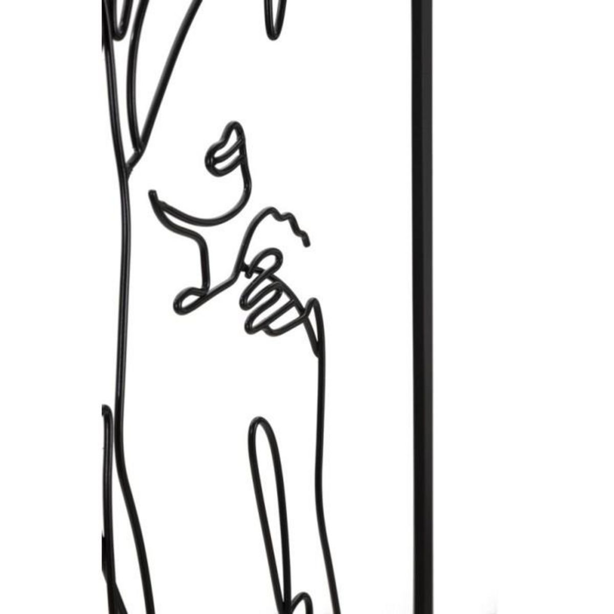 Paris Prix Décoration Murale Encadrée en Métal  Muro Towel  70cm Noir