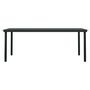 Voir la diapositive 3 : VIDAXL Table a dîner de jardin Noir 200x100x74 cm Acier et verre