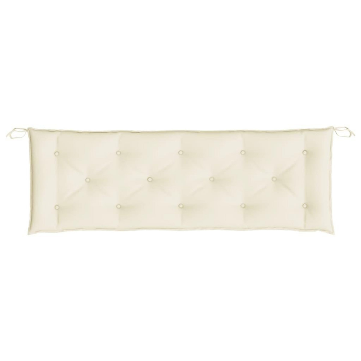 VIDAXL Coussin de banc de jardin blanc creme 150x50x7 cm tissu oxford