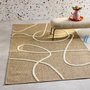 Voir la diapositive 2 : SWEEEK Tapis intérieur effet jute THOMAS, motif graphique en relief blanc