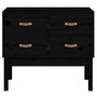 Voir la diapositive 3 : VIDAXL Armoire console Noir 90x40x78 cm Bois de pin solide