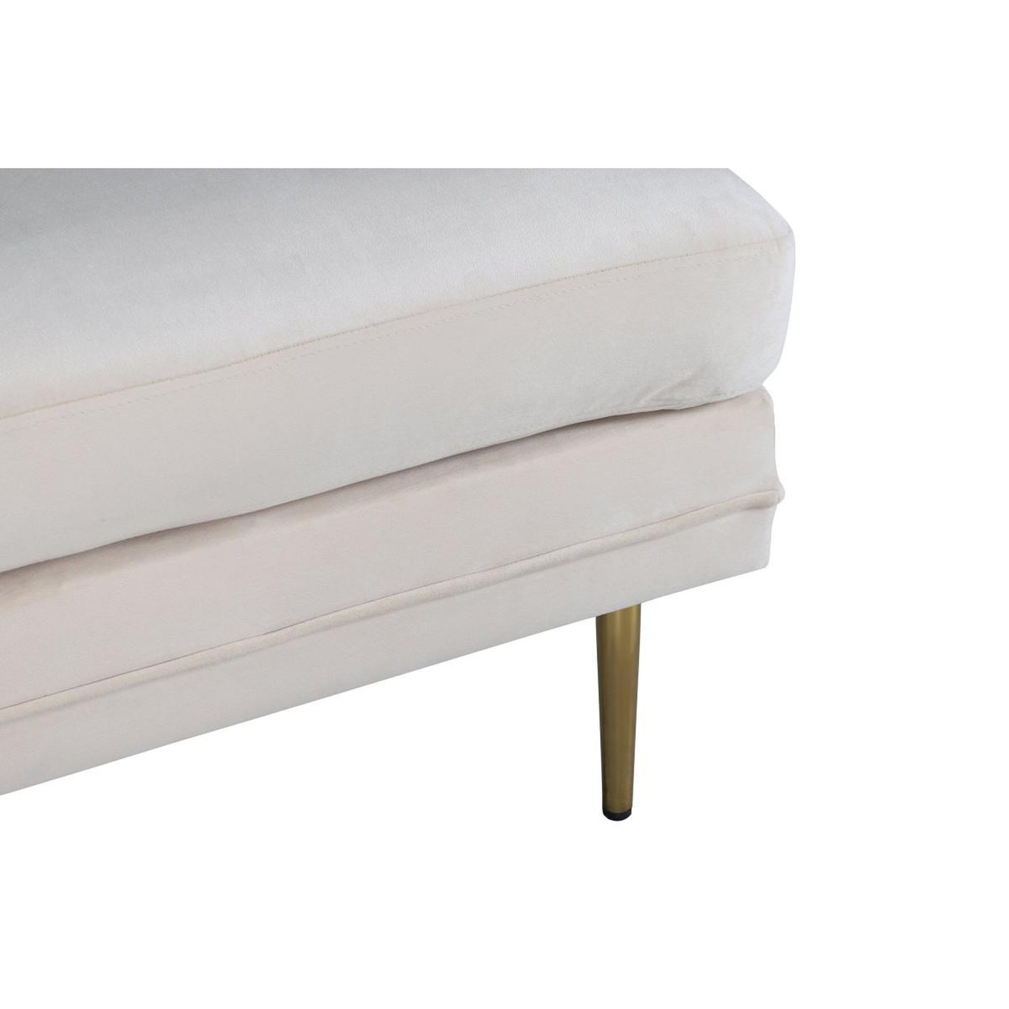 Voir la diapositive 4 : Paris Prix Pouf design en velours  boom  90cm blanc