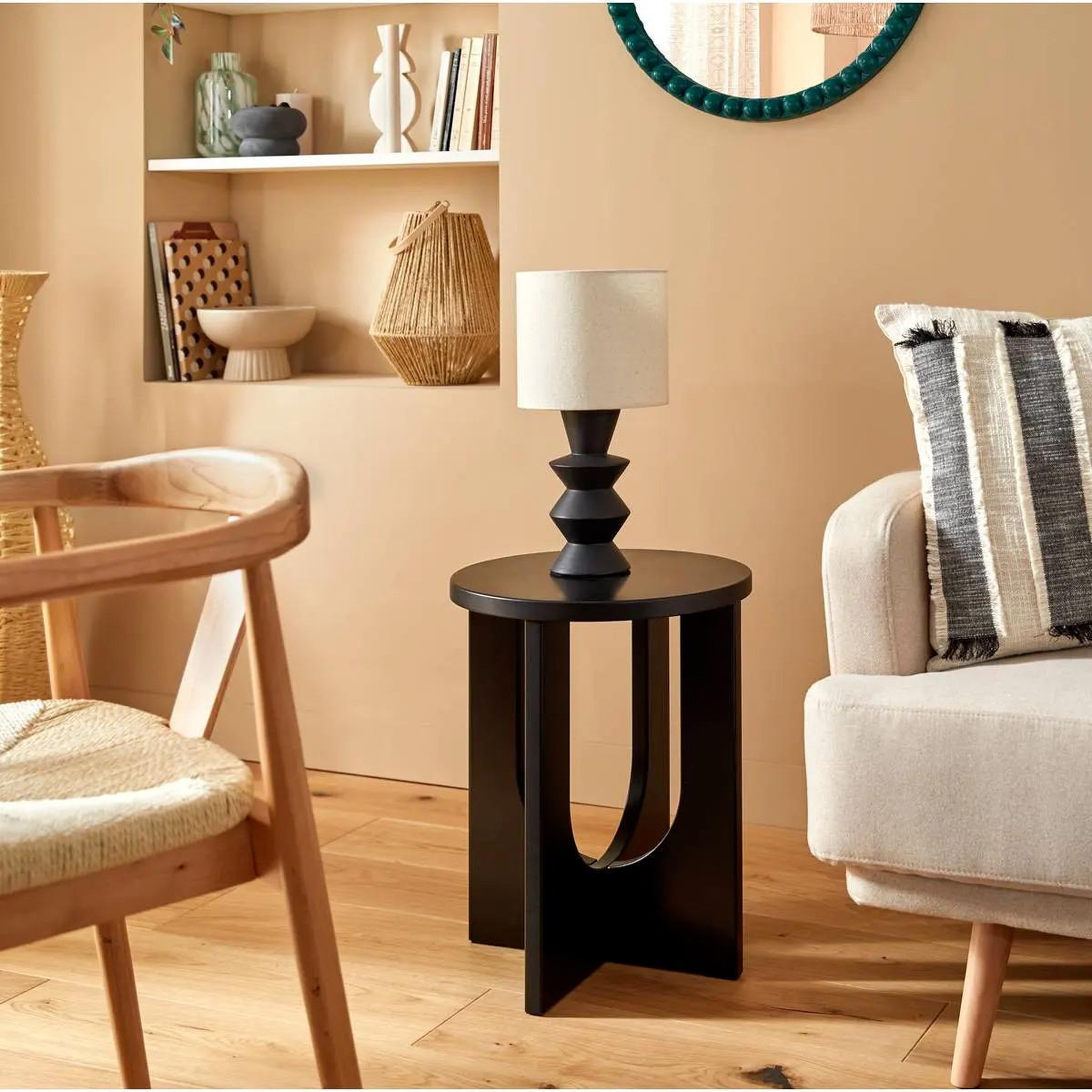 Voir la diapositive 2 : ATMOSPHERA Table d'Appoint Design  Bloom  50cm Noir