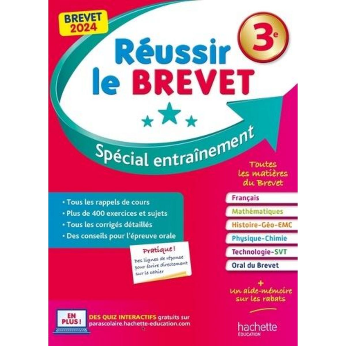 REUSSIR LE BREVET 3E. SPECIAL ENTRAINEMENT, EDITION 2024, Rousseau Philippe