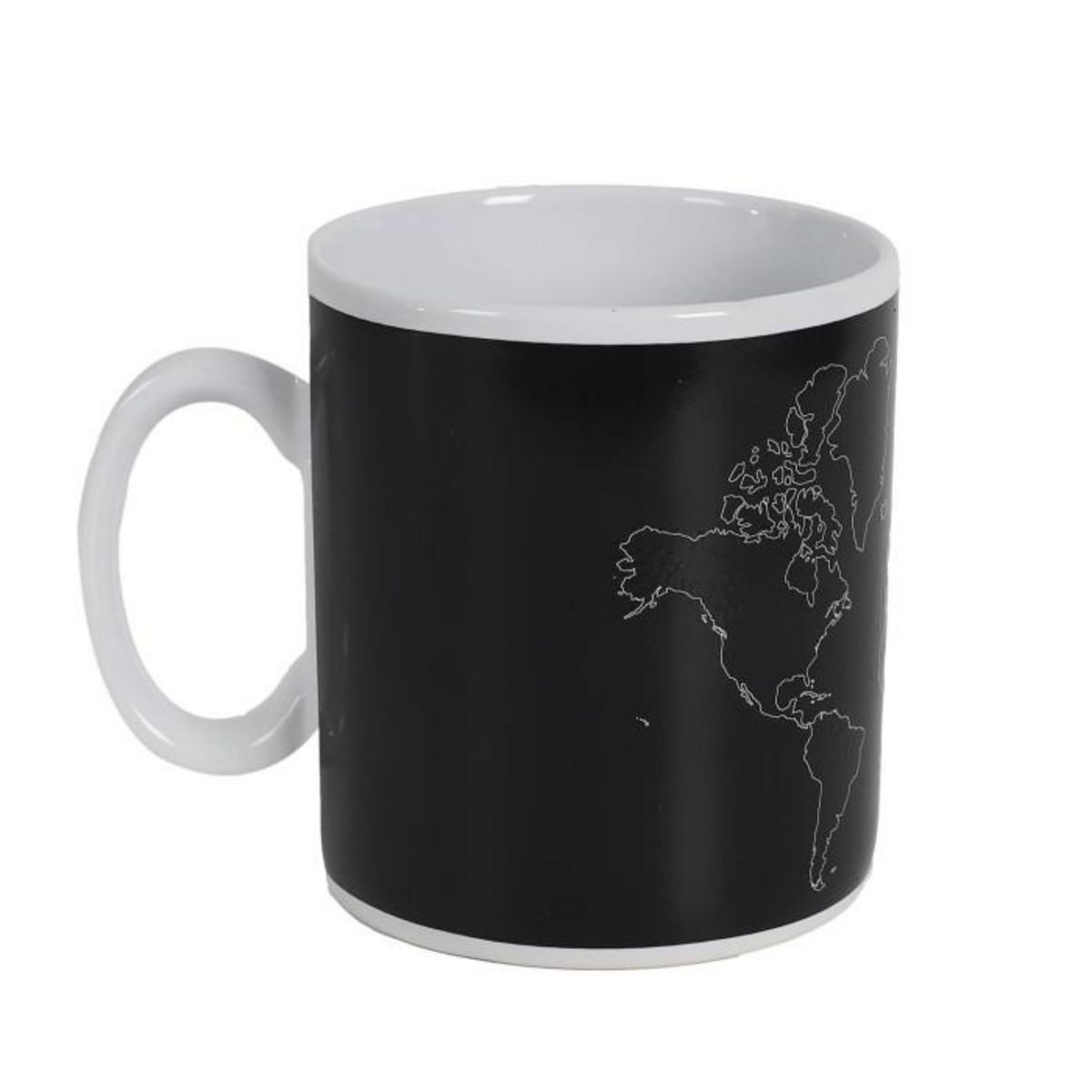 Paris Prix Mug Thermoréactif XXL  Carte  80cl Noir
