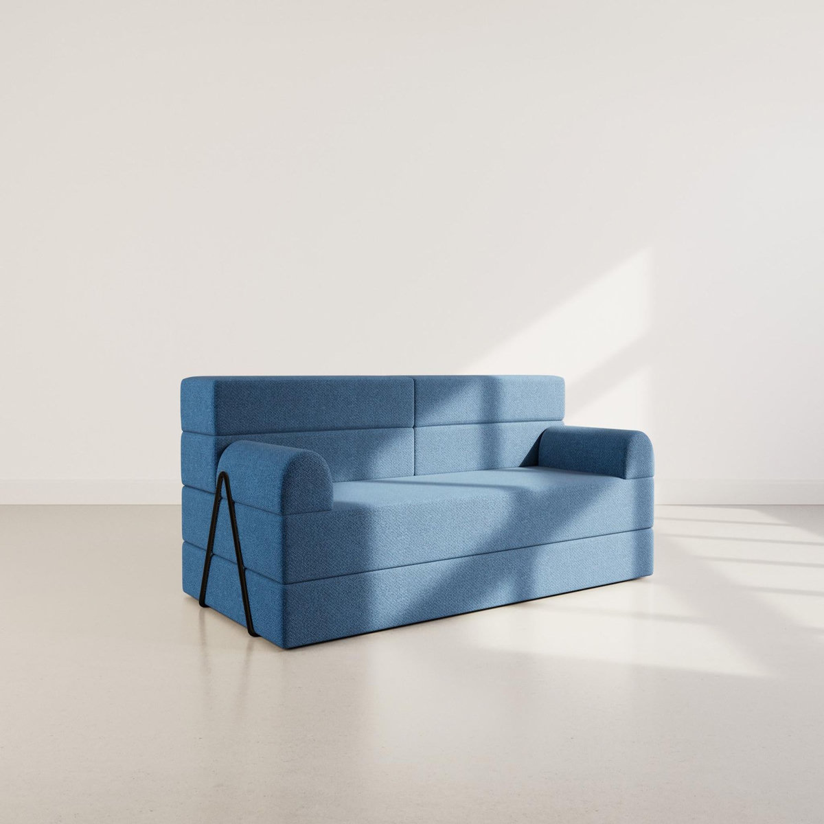 LISA DESIGN Astral - canapé 3 places convertible en velours texturé