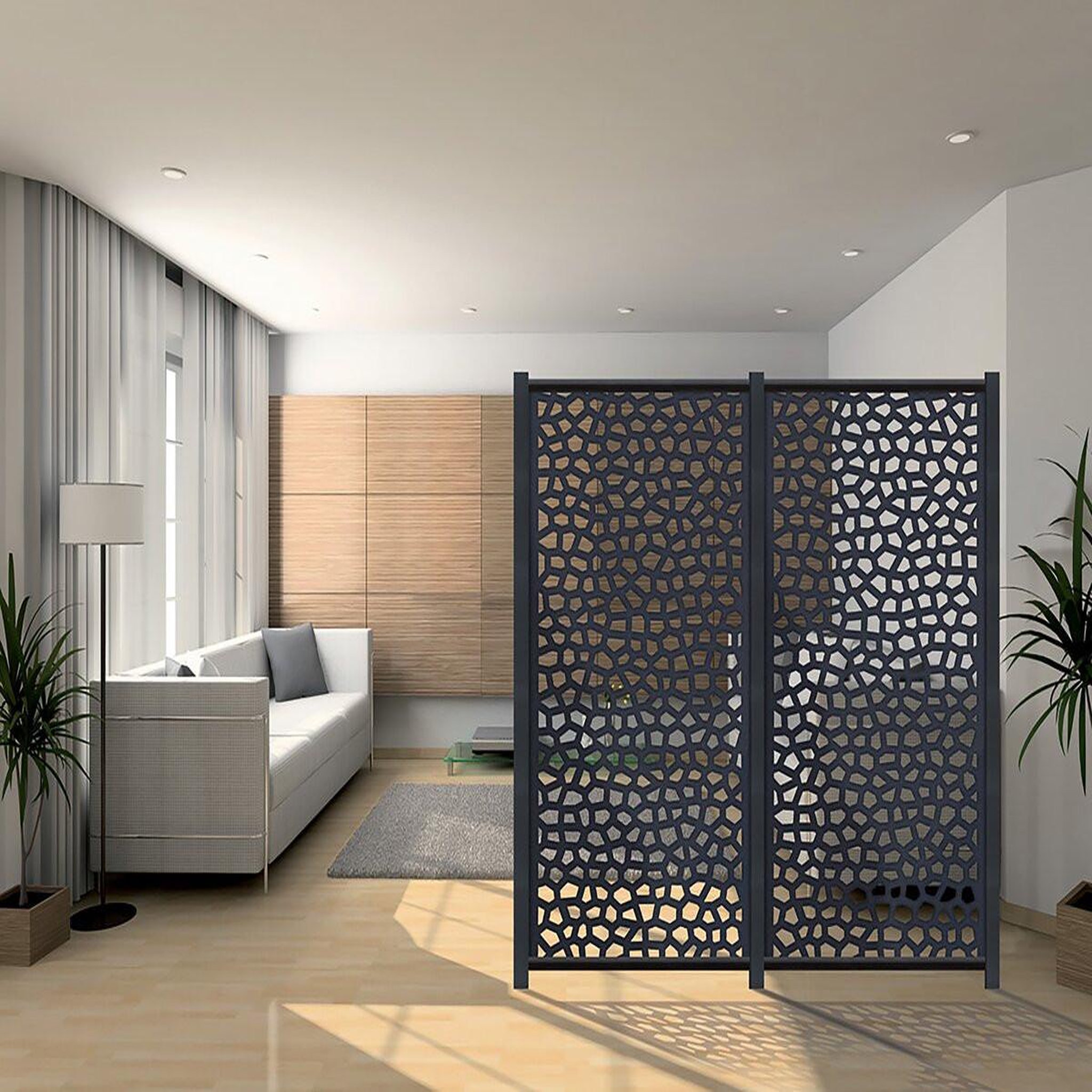 Voir la diapositive 3 : Nortene Panneau MOSAÏC désoratif - 1 x 2m - Anthracite