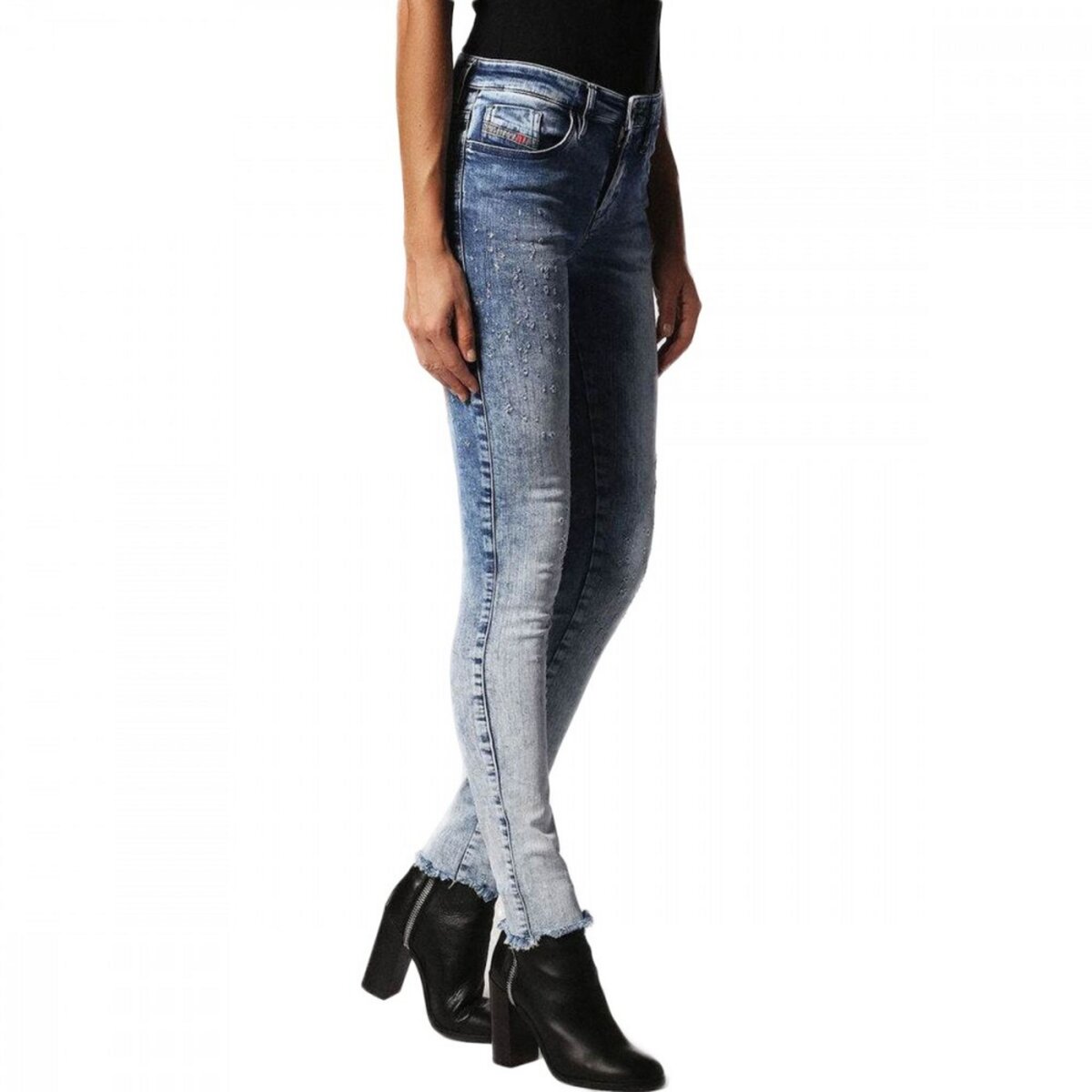 DIESEL Jean Bleu d lav Femme Diesel SKINZEE pas cher Auchan