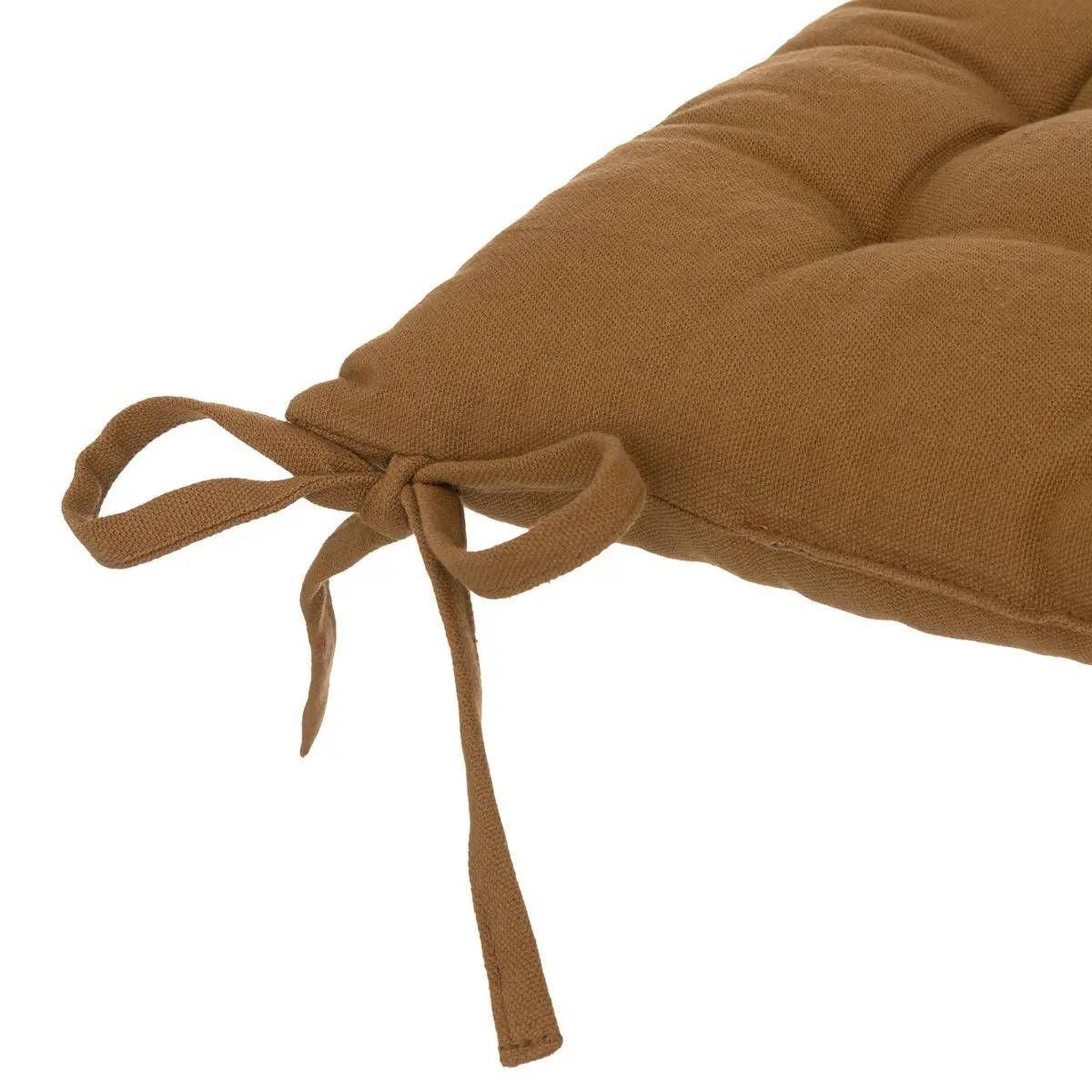 Voir la diapositive 2 : ATMOSPHERA Galette de chaise  loria  38x38cm cannelle