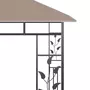 VIDAXL Belvedere avec moustiquaire 3x3x2,73 m Taupe 180 g/m²