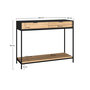 Voir la diapositive 4 : Rendez vous déco Console 2 tiroirs en bois d'acacia et pieds en métal noir-Jakson