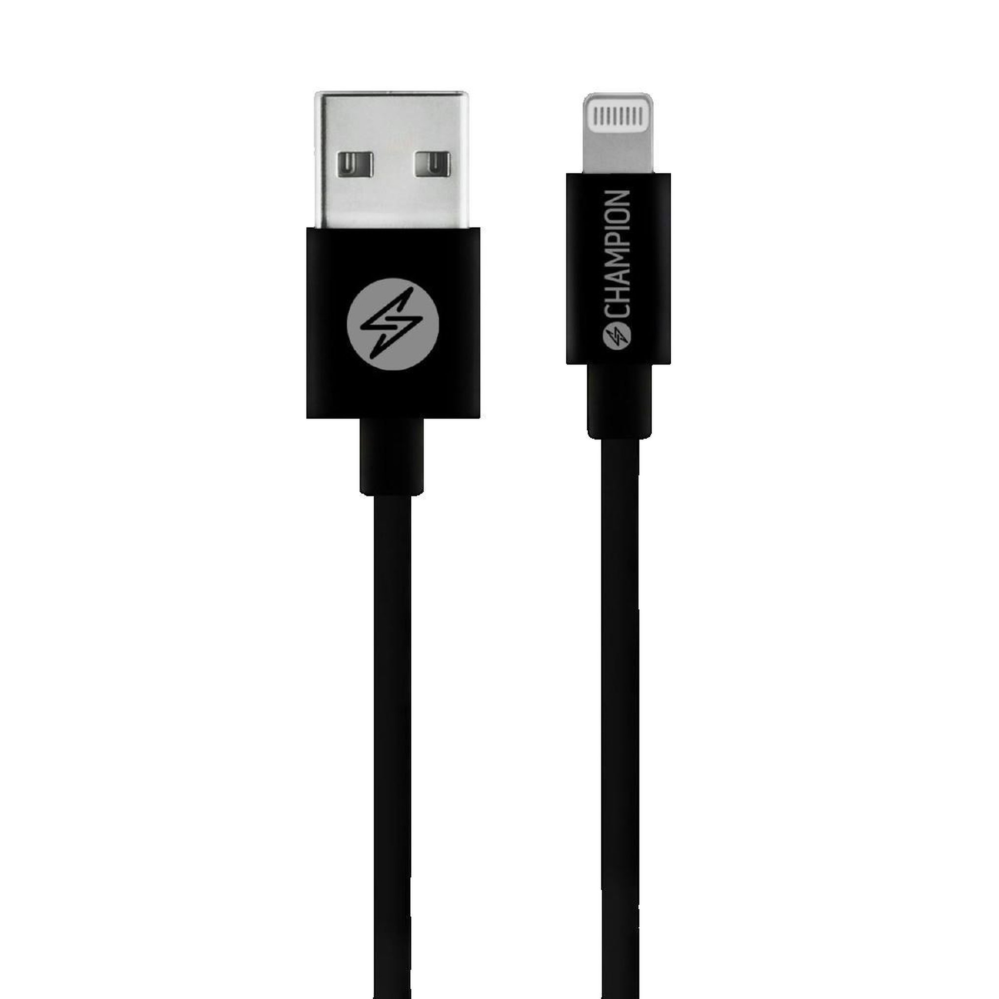 CHAMPION Câble Lightning Champion 7391091971229 Noir 1m