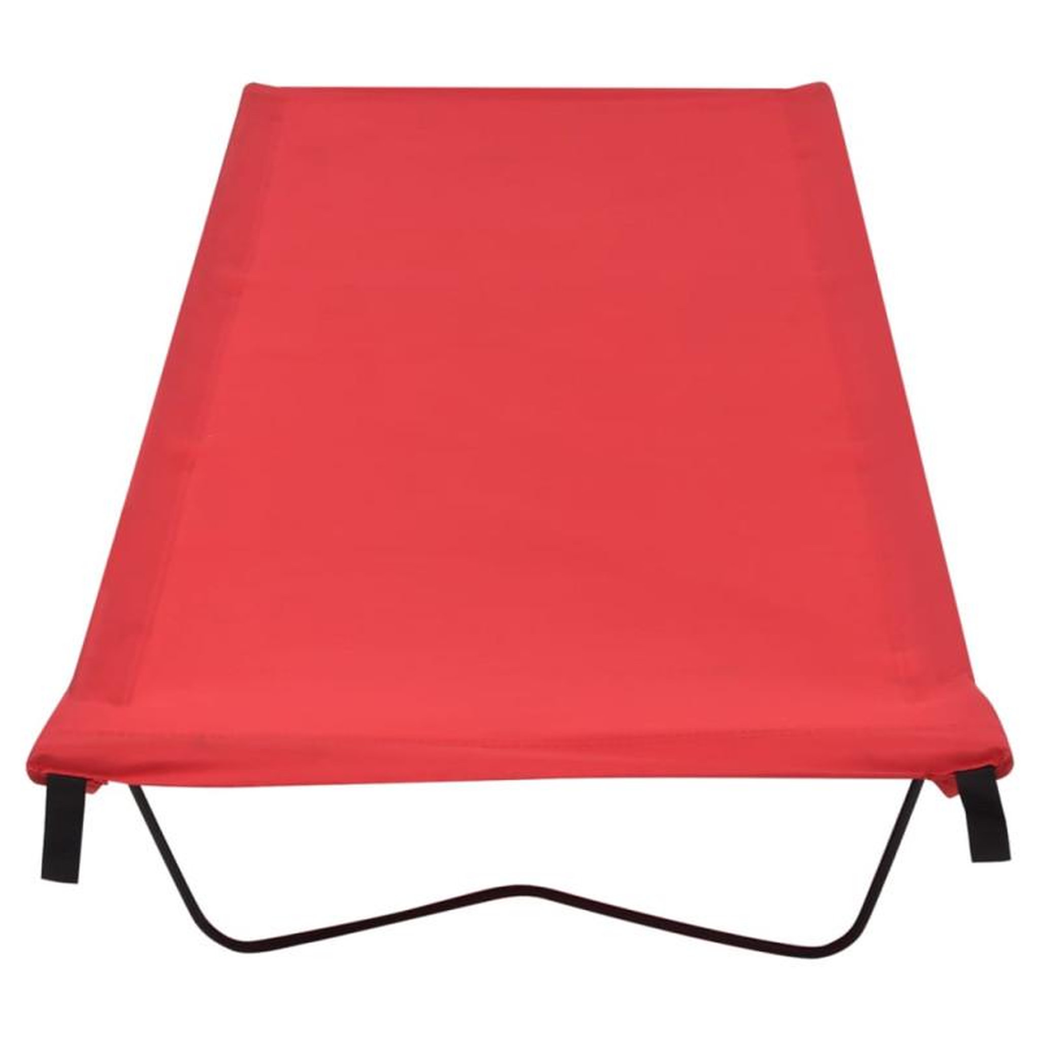 Voir la diapositive 3 : VIDAXL Lits de camping 2 pcs 180x60x19 cm Tissu Oxford et acier Rouge
