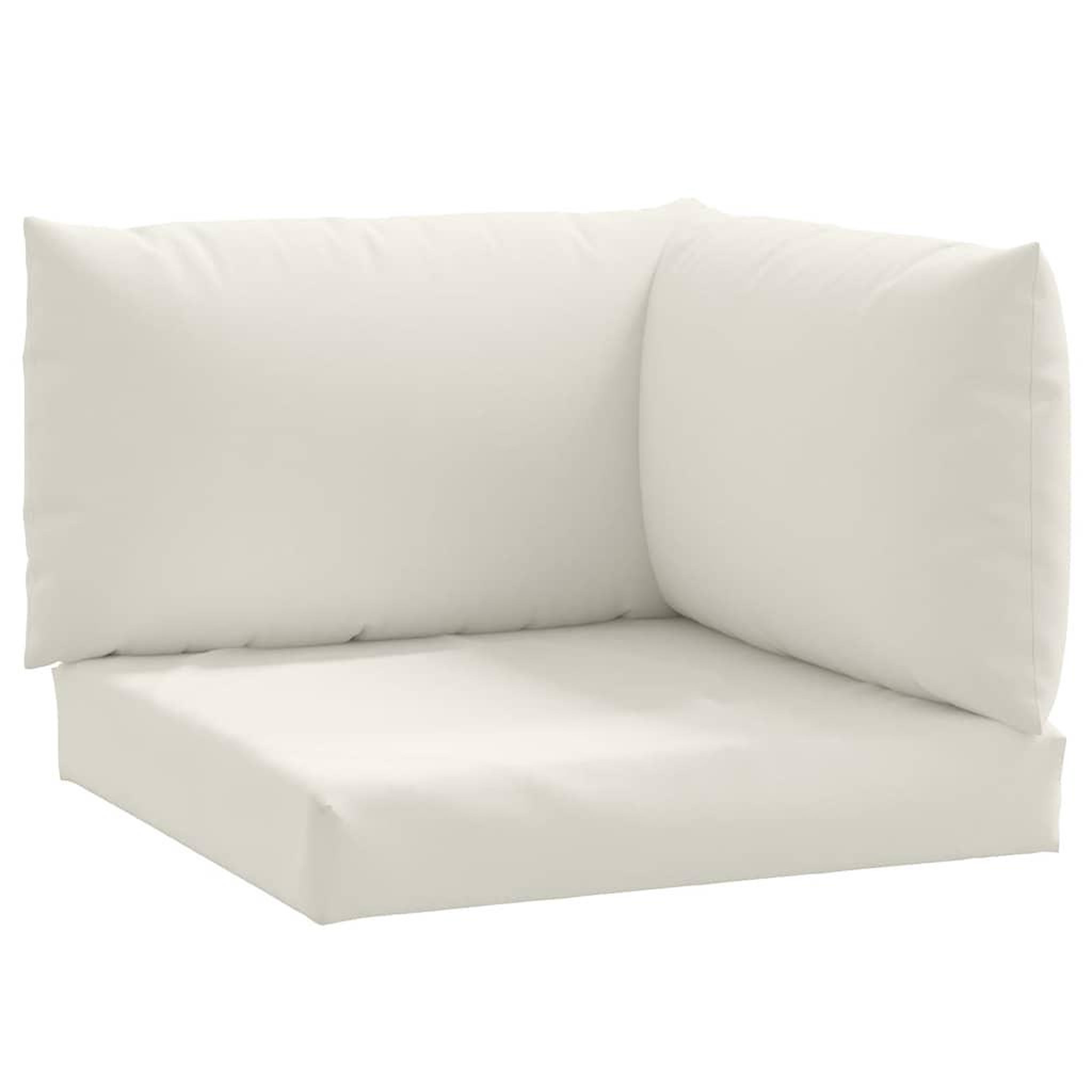 Voir la diapositive 2 : VIDAXL Coussins de palette lot de 3 creme melange tissu