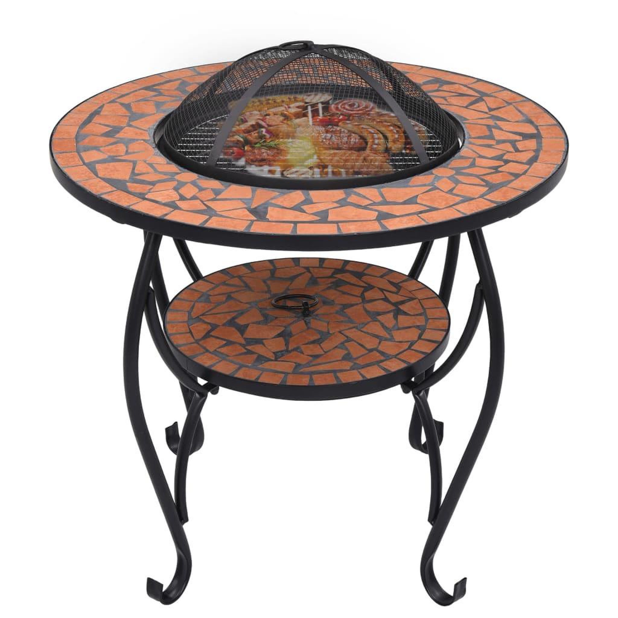 Voir la diapositive 3 : VIDAXL Table de foyer mosaïque Terre cuite 68 cm Ceramique