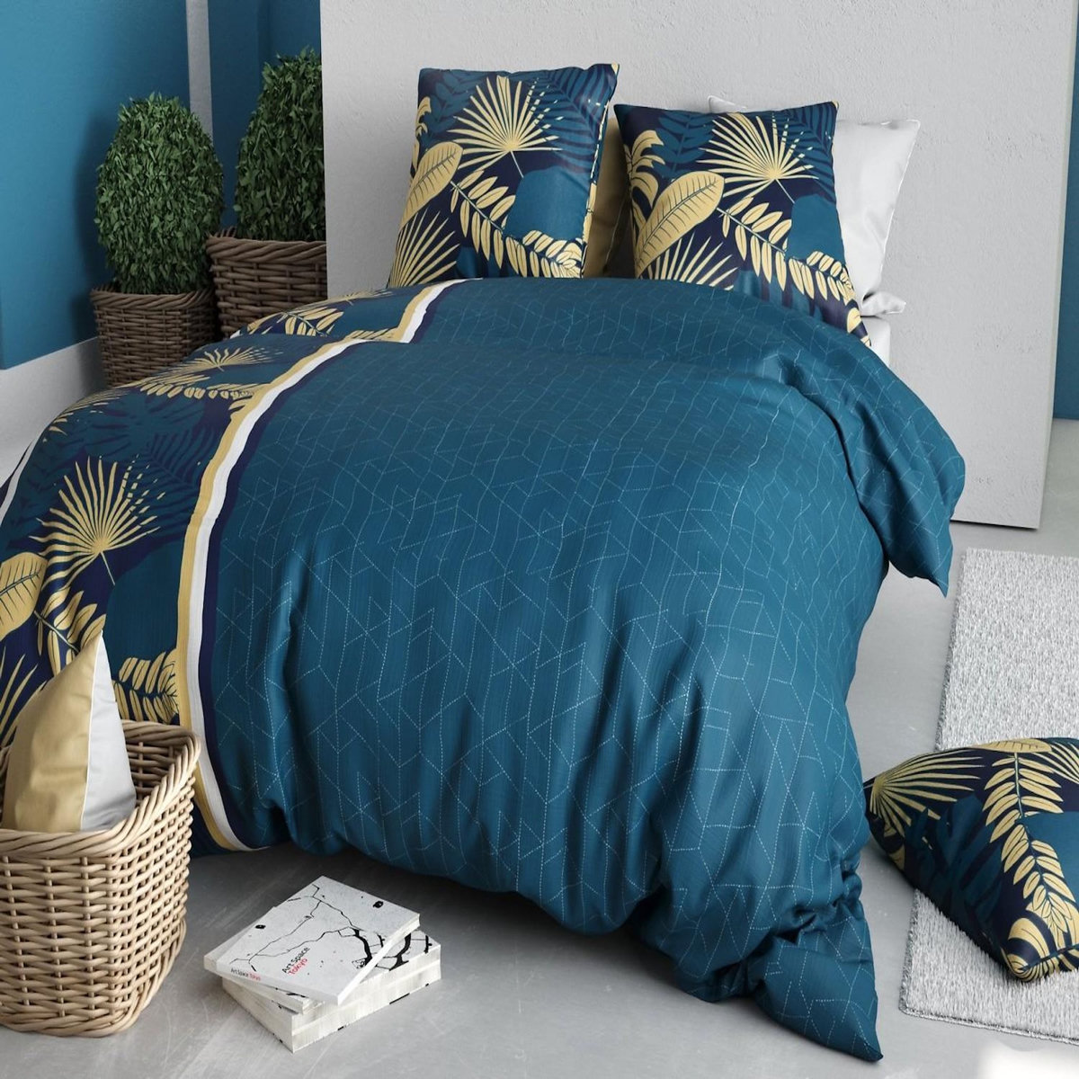 ATELIER DU COTON Parure Housse De Couette 100% Coton 57fils Tropeal