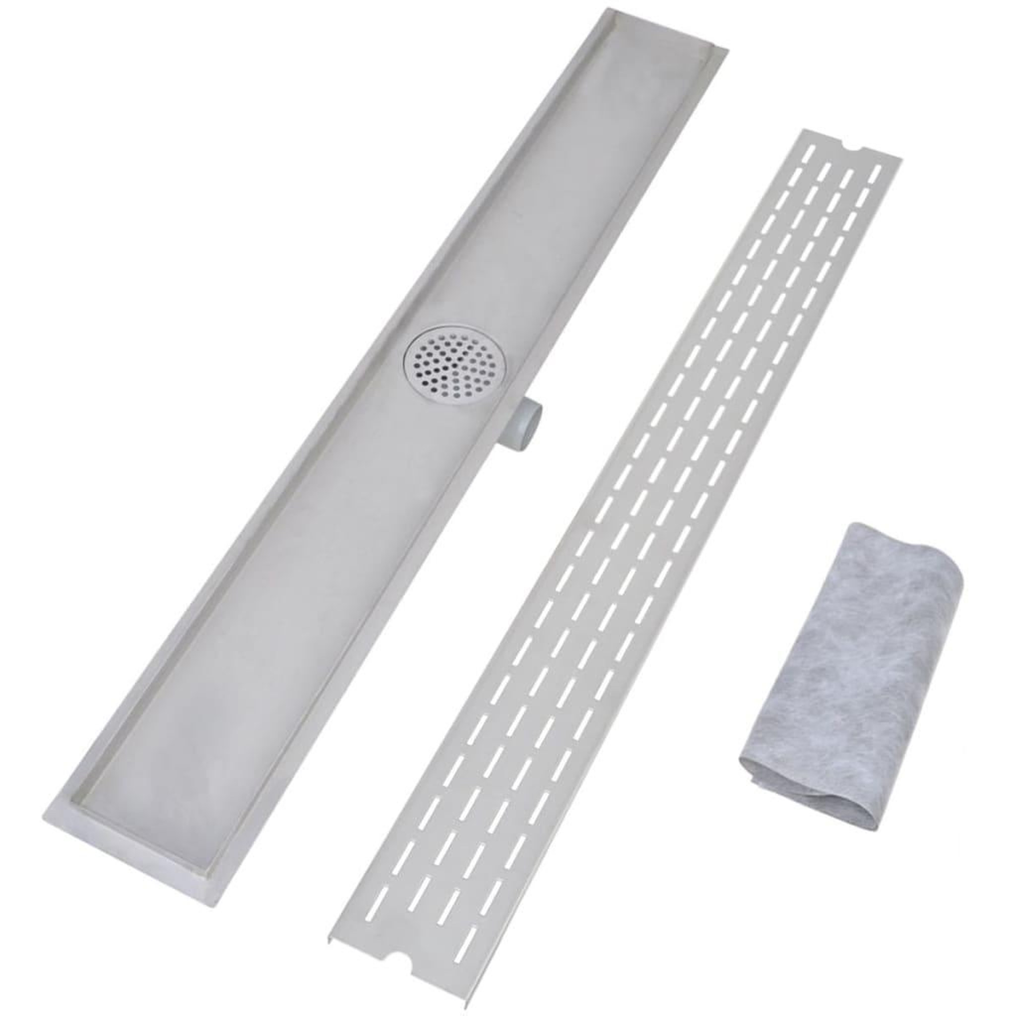 Voir la diapositive 4 : VIDAXL Drain de douche lineaire 2pcs Ligne 1030x140mm Acier inoxydable