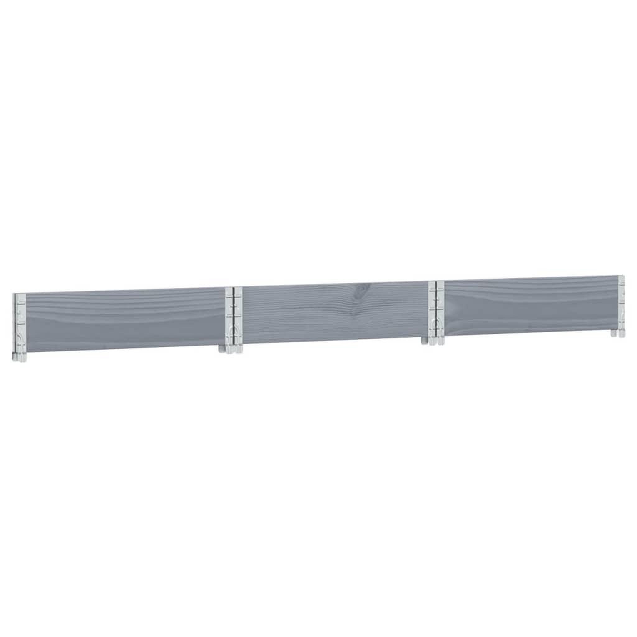 Voir la diapositive 4 : VIDAXL Lit sureleve hexagonale gris 160x160 cm bois de pin massif