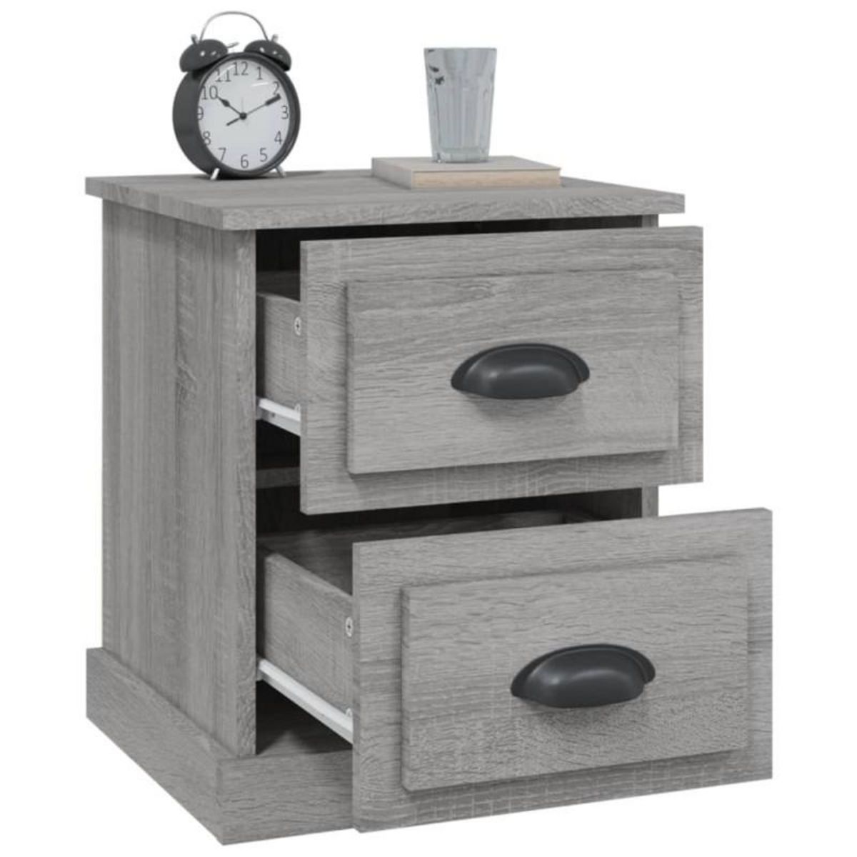 VIDAXL Table de chevet sonoma gris 39x39x47,5 cm bois d ingénierie