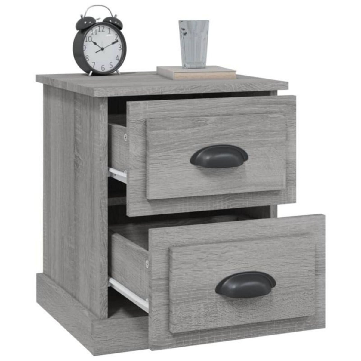 VIDAXL Table de chevet sonoma gris 39x39x47,5 cm bois d ingénierie