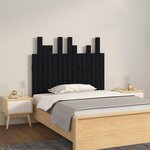 VIDAXL Tete de lit murale Noir 95,5x3x80 cm Bois massif de pin