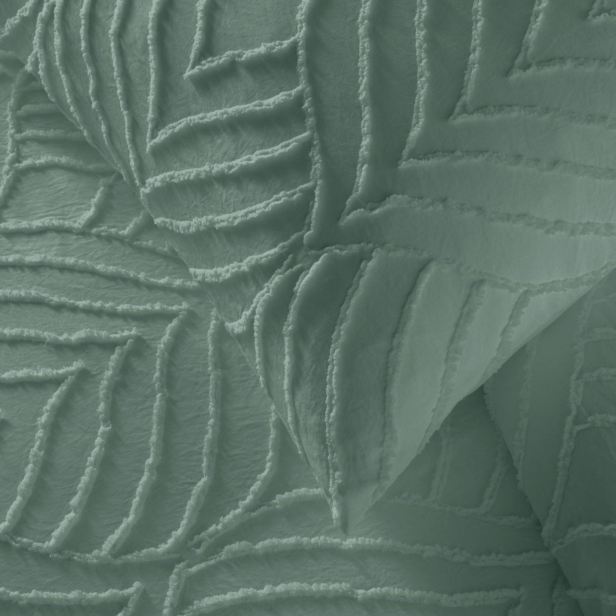 Voir la diapositive 3 : Douceur d'Intérieur Parure de lit 3 pièces  heltie  240x220cm vert cèdre