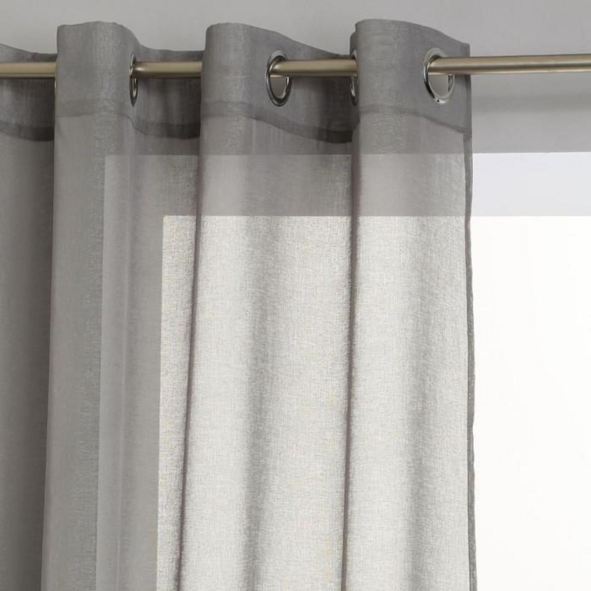 ATMOSPHERA Rideau Voilage  Etamine  140x260cm Gris