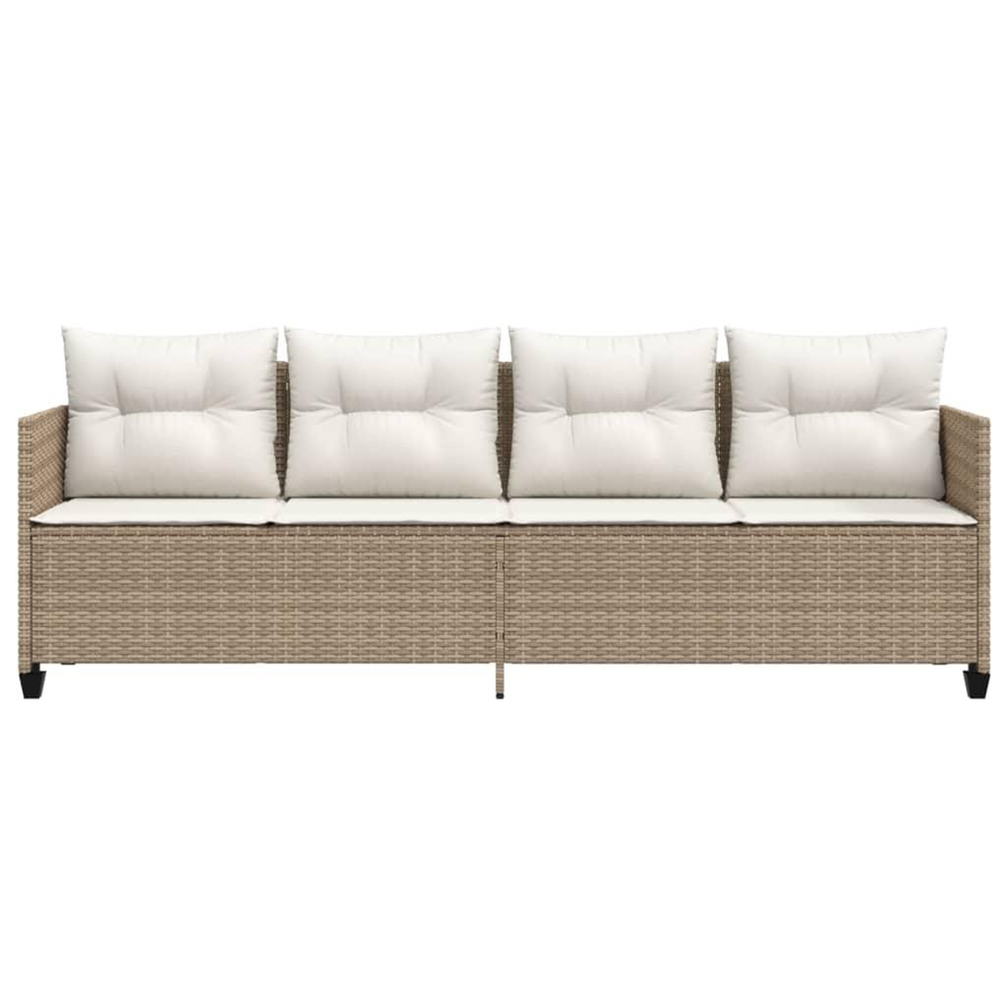 Voir la diapositive 4 : VIDAXL Chaise longue avec coussins beige resine tressee
