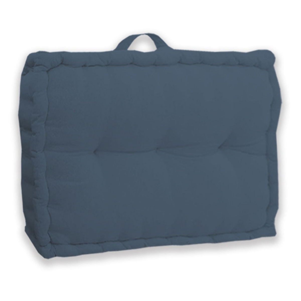 Coussin dossier palette uni en coton 